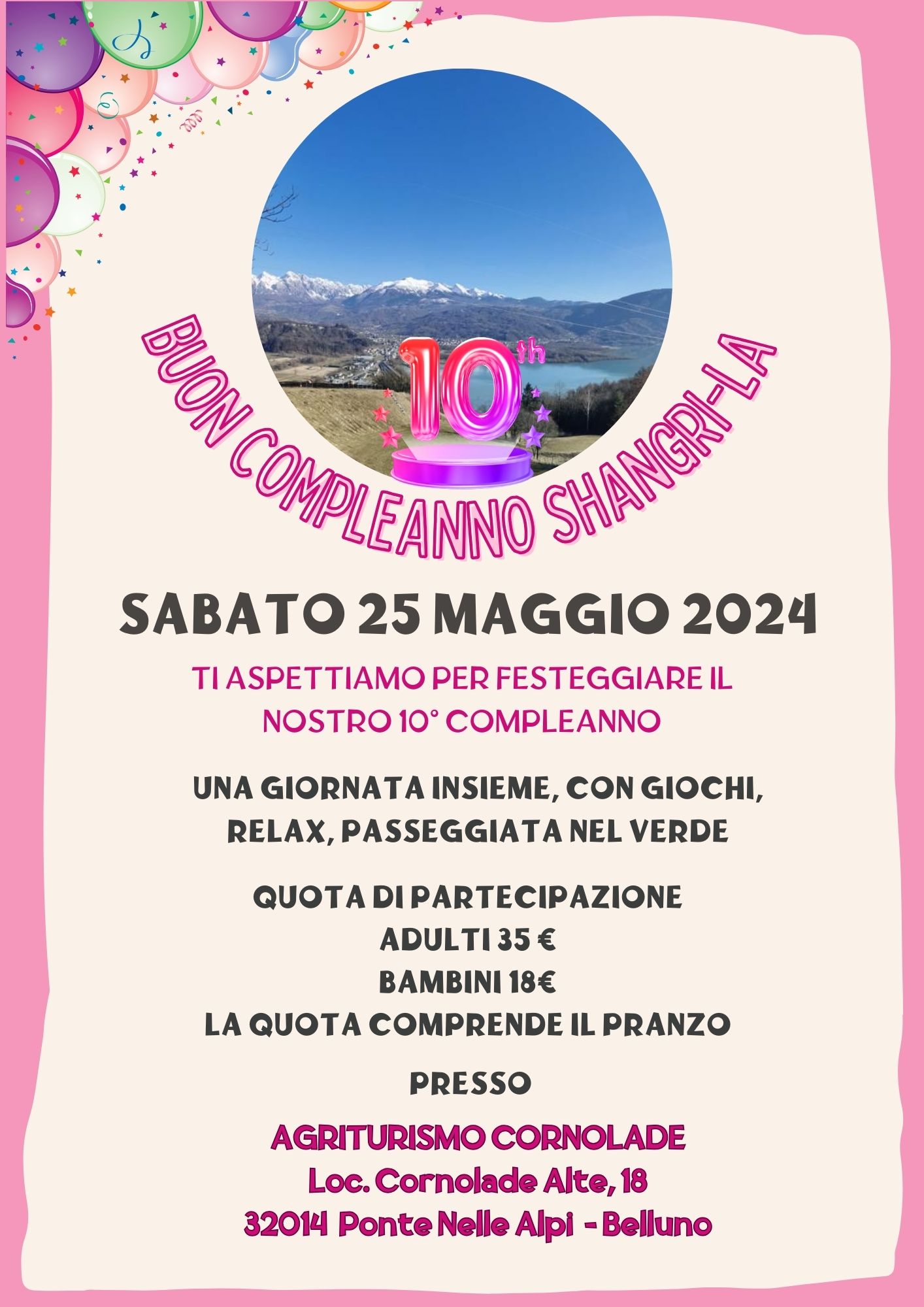 BUON COMPLEANNO SHANGRI-LA - SABATO 25 MAGGIO 